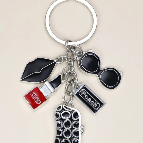 Accessories - Lips and Bag Key Charm Keychain NIP